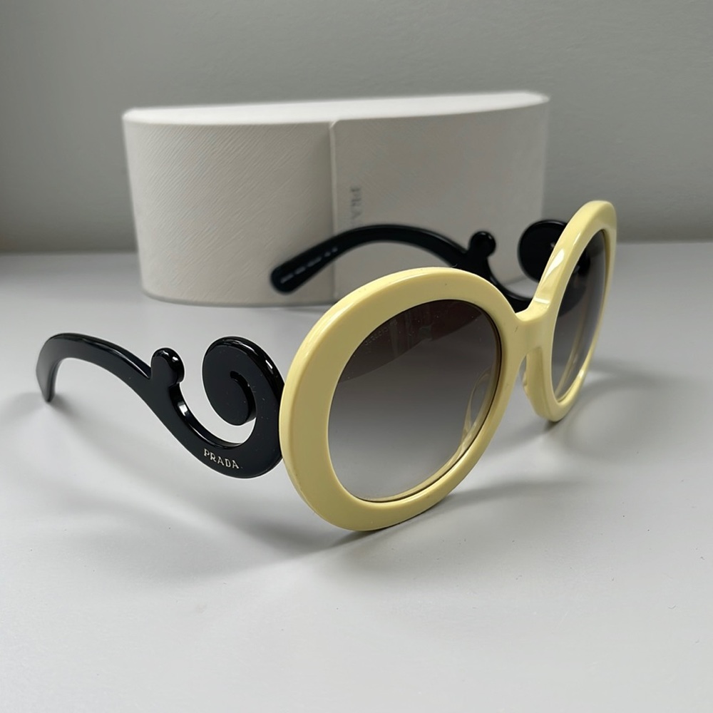 Authentic PRADA sunglasses Yellow and Black NEW